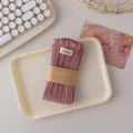 Pink ruffled ribbed stacking socks for women, sweet cotton mid-tube socks with cute brand tag. - 36-42 / Dusky Pink