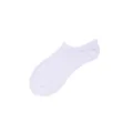 Pure white low-cut short socks for men and women, breathable cotton sports boat socks. - One Size / No-Show Socks / White