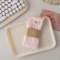 Women cute ruffle ribbed slouch socks autumn winter cotton mid-tube fashion hosiery - 36-42 / Light Pink