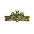 Retro vintage brass hair clip, ornate metal barrette, antique styling hair accessory - D-1224 Antique Bronze