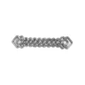 Vintage Viking braided metal hair barrette, retro Celtic knot hair clip for women detail view. - D-1225 Antique Pewter