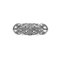 Vintage Viking hair clip with intricate Celtic knot metal design for women retro barrette. - D-1226 Antique Pewter