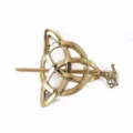 Vintage Celtic Knot Viking Dragon Hair Pin Retro Metal Cloak Brooch Hair Accessory - D-272 Gold