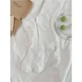 Women white lace crew socks breathable cotton casual vintage cute style new socks. - 35-40 / White