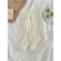 Koreanische weiße spitzen-socken, atmungsaktive dünne baumwollsocken für damen im frühling und sommer. - 35-40 / Creme