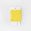 Yellow split-toe sock covers, trendy knitted leg warmers for women, summer stylish footwear. - One Size / Yellow