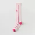Pink compression sports socks for women, breathable athletic knee-high fitness hosiery. - 35-41 / Calf Tennis Compression Socks - Pink