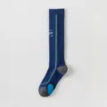 Breathable mesh compression sports socks, blue athletic mid-calf fitness socks for women run. - 35-41 / Calf Tennis Compression Socks - Dark Blue