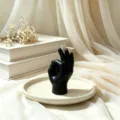 Black OK hand gesture scented candle soy wax decorative ornament for cozy room aesthetic gift - OK Gesture - Black / Box Size