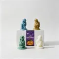 Halloween gothic zombie scented candle set, four unique monster sculpts with gift box. - 4-Piece Gift Box Set