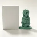 Halloween gothic doll scented candle, retro zombie figurine wax decoration for spooky party gift. - Green Style