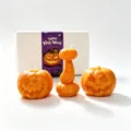 Halloween vela perfumada de calabaza apilable juego diseño cara espeluznante caja regalo - Set de Calabazas Apiladas (Caja 20x12x6.5cm)