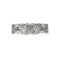 Vintage silver metal barrette hair clip with intricate retro carved design for women hair styling. - D-1232 Antique Tin
