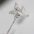 Épingle à cheveux papillon style chinois vintage avec gland de perle, accessoire élégant. - F-44