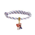 Verstellbares patriotisches Paracord-Armband mit USA-Flaggen-Themenanhänger aus Legierung - Stil 8 (4006)