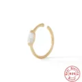 Elegante vergulde 925 sterling zilveren neusring met een marquise geslepen zirkonia steen - Marquise Zirconia Stijl (KE600020) / Goud