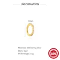 925 sterling silver small hoop earring featuring opal stones and 7mm gold plated finish - Style #1 / 7mm (Single Piece) / Gold