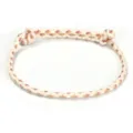 Pulsera de cordón colorida trenzada a cuatro hilos hecha a mano en crema y granate - Mezcla Crema Rojo Marrón (1)