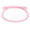 Pulsera de cuerda trenzada de cuatro hilos hecha a mano con hilo de algodón rosa y blanco - Bicolor Rosa Blanco (2)