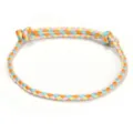 Pulsera trenzada colorida de cuatro hilos hecha a mano con un nudo ajustable suave - Tejido Mixto Arcoíris (4)