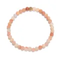 Zierliches 4mm mehrfarbiges Steinperlenarmband mit Naturachat und einer goldenen Kupferperle. - 4mm / Rosa Aventurin