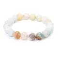 Buntes Naturstein-Perlenarmband aus Amazonit und Fluorit für Yoga und Meditation - Weich Gemischter Amazonit