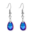 Elegante Kristall-Ohrhänger in Tropfenform mit irisierendem blau-violettem Finish - See-Violett Verlauf (11)
