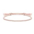 Handgewebtes minimalistisches Baumwollarmband in Blassrosa mit Knoten und Quasten - Viersträngiger Quastenstil (12) / Nude Rosa