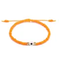 Handgefertigtes orangefarbenes Armband mit bösem Blick und Glasperlen für Damen - Orange(5)