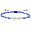 Pulsera de perlas tejida a mano con cristales azules y piedras naturales celestes - Azul cielo