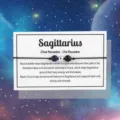 Boogschutter sterrenbeeld armband met gefacetteerde kralen op een galaxy boodschapkaart - Boogschutter