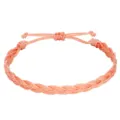 Handgefertigtes korallfarbenes wasserfestes Wachskordel-Armband im Beach-Boho-Stil - Korallenrosa (24)
