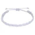 Handgefertigtes lavendelfarbenes wasserfestes Wachsfaden-Armband im Strandstil - Silbergrau (26)