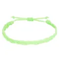 Handgefertigtes fluoreszierendes grünes geflochtenes Wachsfadenarmband - Leuchtgrün(13)