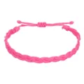 Handgefertigtes rosa geflochtenes wasserdichtes Wachsband-Armband im Boho-Stil für Sommer - Rosarot (1)