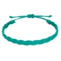 Türkisfarbenes handgefertigtes geflochtenes wasserdichtes Boho-Strandarmband aus Wachsfaden - Dunkelgrün (9)