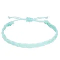 Handgeflochtenes wasserfestes Wachsfaden-Armband in Minzgrün, verstellbarer Boho-Strandstil - Hellgrün (21)