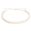 Handgefertigtes cremeweißes geflochtenes Wachskordel-Armband im Boho-Stil. - Beige (2)