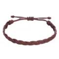 Handgefertigtes braunes geflochtenes wasserdichtes Wachskordel-Armband im Boho-Stil - Dunkelbraun(18)