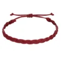 Handgefertigtes weinrotes, wasserfestes Wachskordel-Armband im schicken Bohemian-Stil - Zinnoberrot(15)
