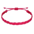 Handgefertigtes pinkes geflochtenes wasserdichtes Wachskordelarmband im Boho-Strandstil - Dunkelrosa(22)