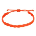 Leuchtend oranges handgewebtes wasserdichtes Wachsfaden-Armband für den Strand-Look - Leuchtorange(27)