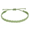 Handgefertigtes, grünes, wasserdichtes Armband aus gewachstem Faden im Boho-Strand-Stil - Armeegrün(8)