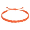 Handgefertigtes wasserfestes orangefarbenes Armband aus gewachster Kordel mit Knoten - Orange (3)