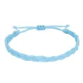 Handgefertigtes wasserfestes Wachskordel-Armband in Hellblau im Boho-Strand-Stil - Hellblau (7)