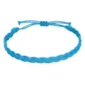 Handgewebtes blaues geflochtenes Wachskordel-Armband mit Knoten - Seeblau (11)
