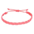 Handgefertigtes rosa geflochtenes Armband aus wasserfestem Wachsfaden, Boho-Strand-Schmuck - Wassermelonenrot (16)