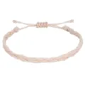 Handgefertigtes wasserdichtes gewachstes Kordel-Armband in Creme-Farbe, Boho-Stil - Cremeweiß (17)