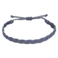 Handgefertigtes graues wasserdichtes Armband aus gewachster Kordel für den Boho-Stil - Grau(19)