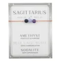Schütze-Armband aus Roségold mit Amethyst, blauem Spitzenachat und Sodalith-Steinen - Venezianerkette / Schütze Roségold